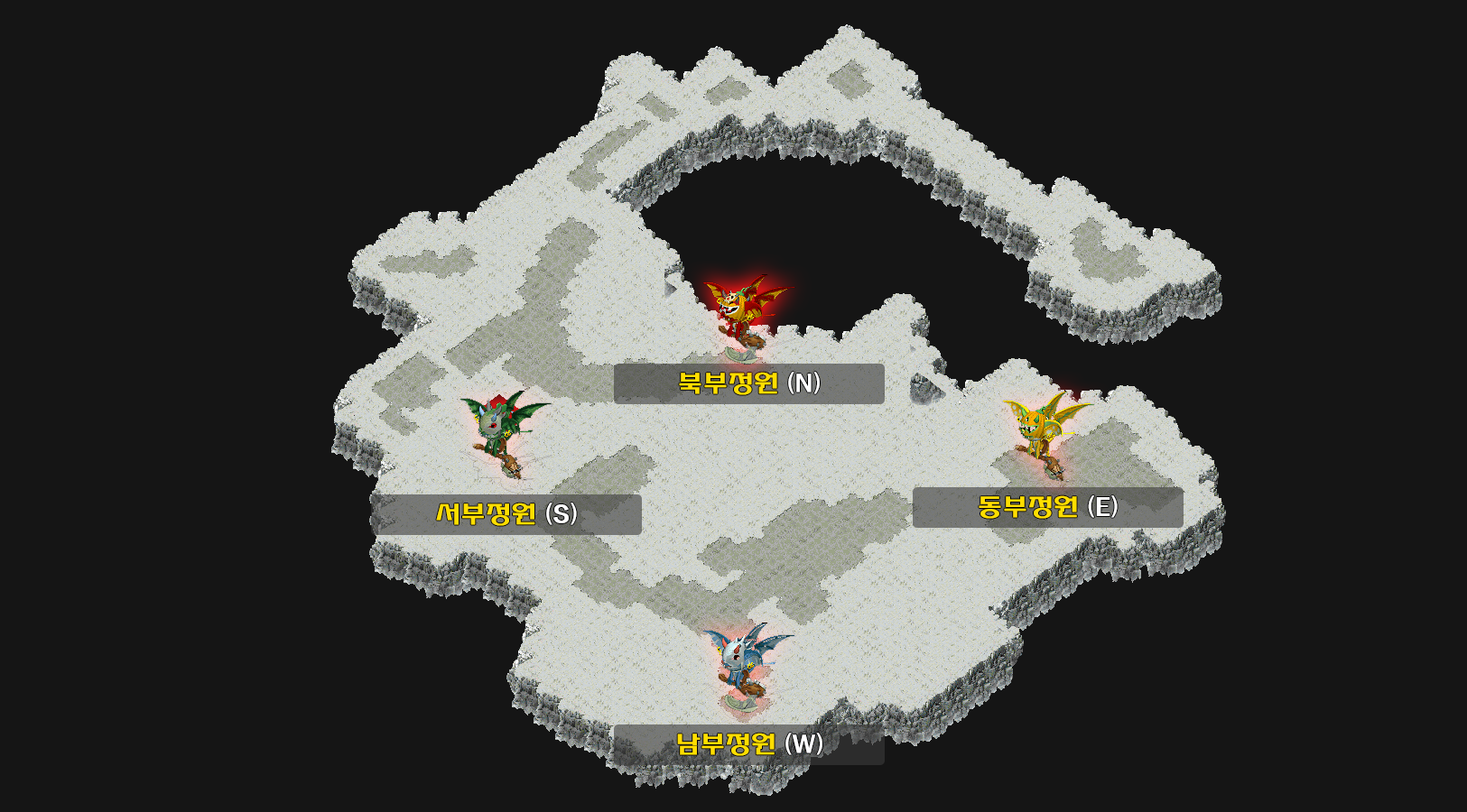 하늘 정원 전역 안내 맵